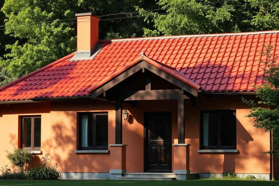 jaki kolor elewacji do czerwonego dachu
