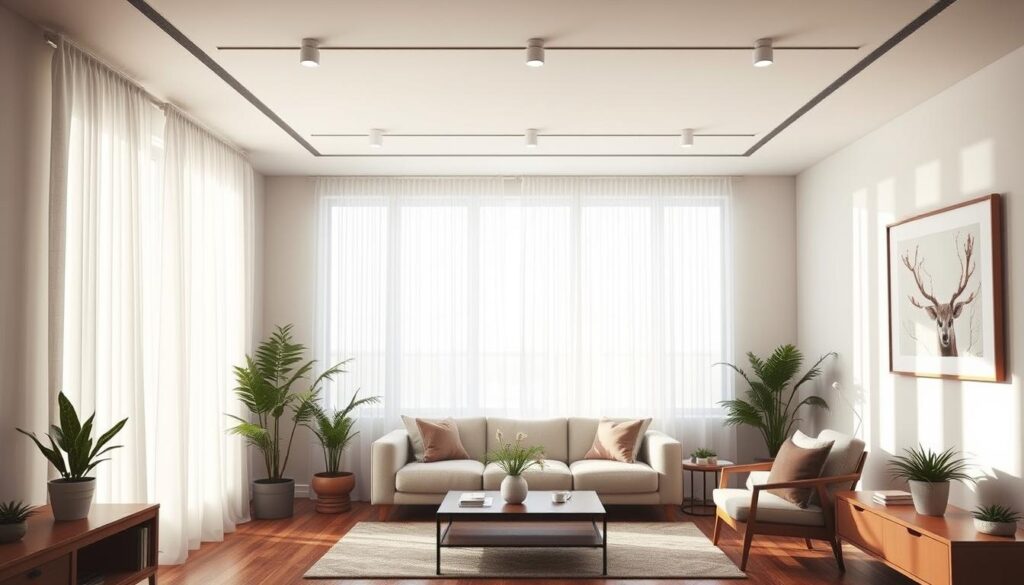 nowoczesne aranżacje z karniszami sufitowymi