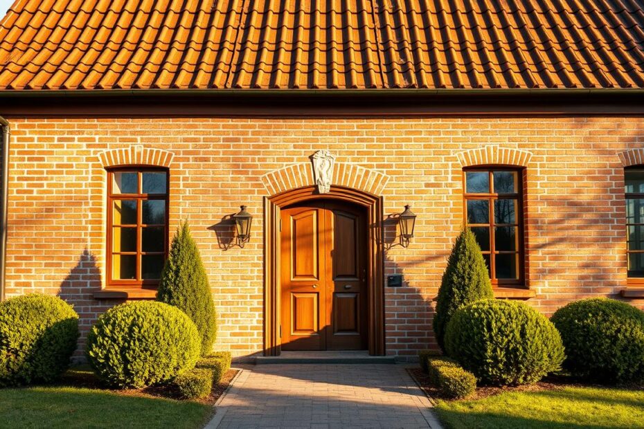 ceglany dach jaka elewacja