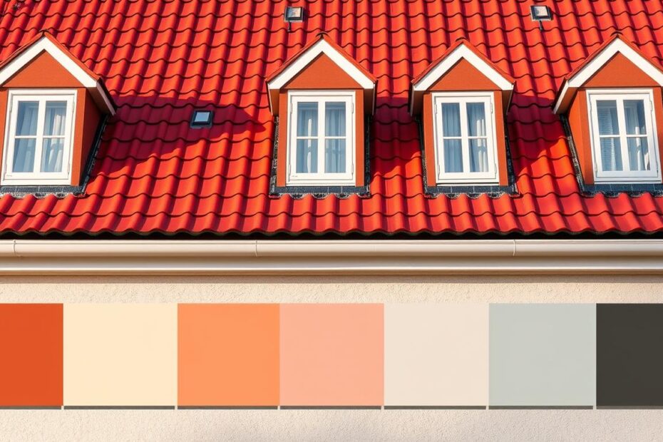 jaki kolor elewacji do czerwonego dachu i białych okien