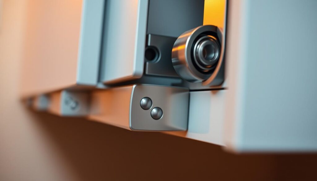 High-quality close-up shot of a set of modern ball bearing drawer slides or cabinet hardware, showcasing their sleek, polished design and intricate mechanism. Capture the smooth, quiet operation and effortless gliding motion of the drawers. Use warm, soft lighting to highlight the metallic finish and create a sophisticated, premium look. Frame the image to emphasize the innovative, durable construction of the drawer slides, conveying their practical benefits and superior functionality. High-quality close-up shot of a set of modern ball bearing drawer slides or cabinet hardware, showcasing their sleek, polished design and intricate mechanism. Capture the smooth, quiet operation and effortless gliding motion of the drawers. Use warm, soft lighting to highlight the metallic finish and create a sophisticated, premium look. Frame the image to emphasize the innovative, durable construction of the drawer slides, conveying their practical benefits and superior functionality.