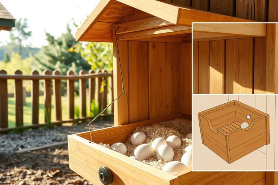 Jak zrobić gniazda dla kur z szufladą