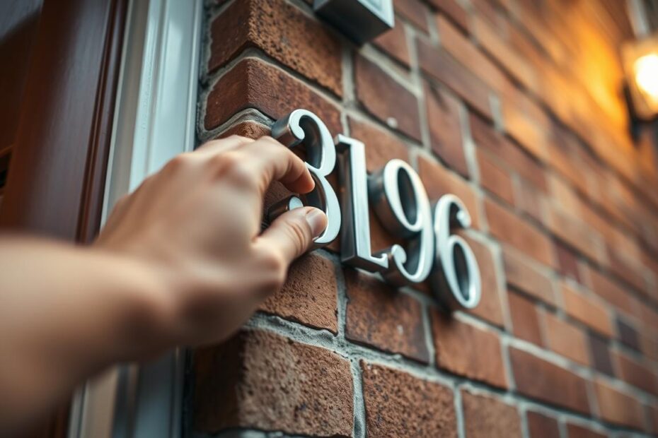 jak zamontować numer domu na elewacji