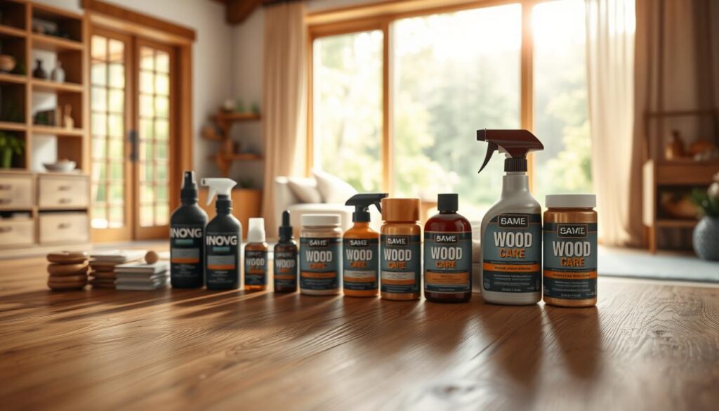 A well-lit, detailed wooden surface in the foreground, showcasing various wood protection and care products arranged neatly. The mid-ground features a tranquil, softly-lit interior space, with natural wooden furniture and accents. The background depicts a serene outdoor scene, with a verdant, sun-dappled forest landscape visible through a large window. The overall composition conveys a sense of warmth, craftsmanship, and the importance of proper wood maintenance and preservation. A well-lit, detailed wooden surface in the foreground, showcasing various wood protection and care products arranged neatly. The mid-ground features a tranquil, softly-lit interior space, with natural wooden furniture and accents. The background depicts a serene outdoor scene, with a verdant, sun-dappled forest landscape visible through a large window. The overall composition conveys a sense of warmth, craftsmanship, and the importance of proper wood maintenance and preservation.