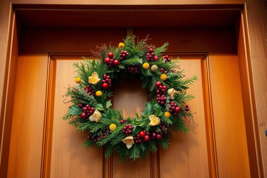 Jak powiesić wieniec na drzwiach