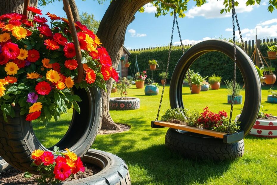 Co można zrobić z opony do ogrodu