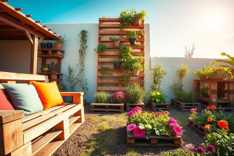 Co można zrobić z palet do ogrodu