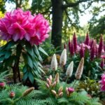 Co posadzić obok rododendronu w ogrodzie – aranżacje z roślinami kwasolubnymi i cieniolubnymi Co posadzić obok rododendronu w ogrodzie – aranżacje