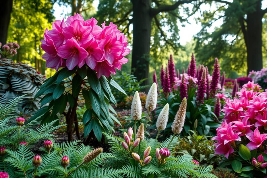 Co posadzić obok rododendronu w ogrodzie – aranżacje