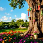 Jak ozdobić pień drzewa w ogrodzie