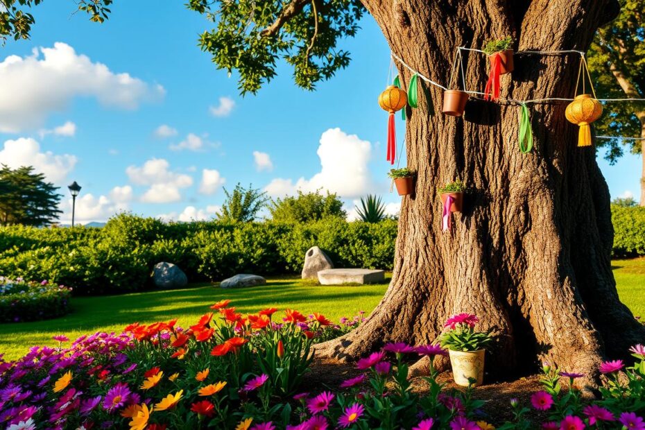 Jak ozdobić pień drzewa w ogrodzie
