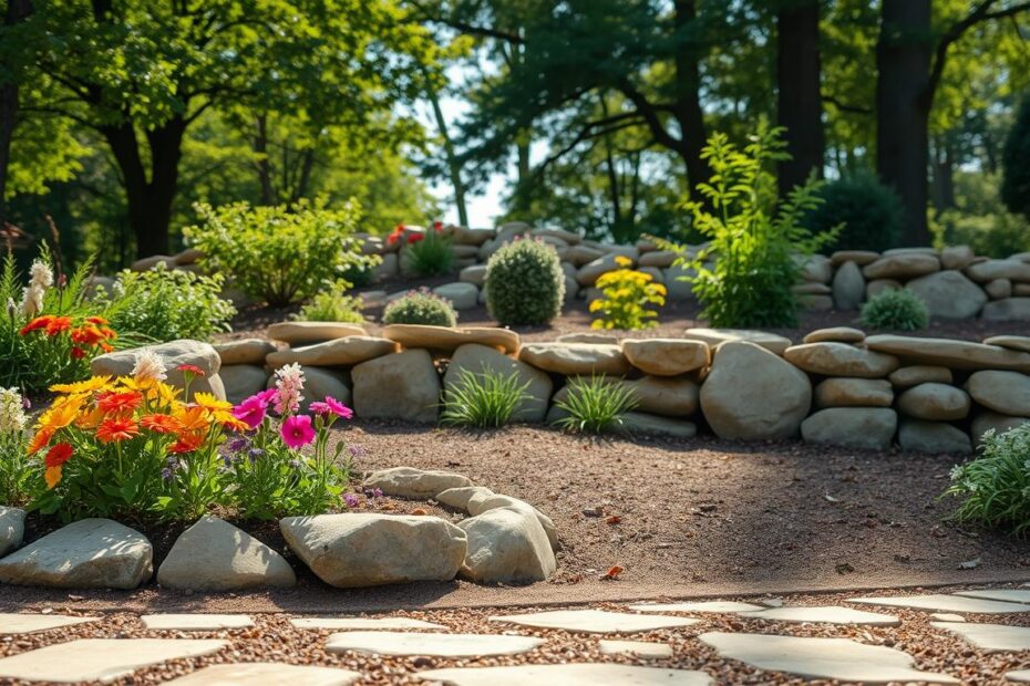 Jak wykorzystać kamienie polne w ogrodzie