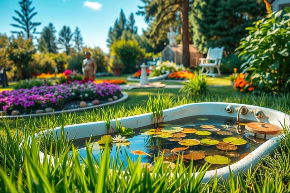 Jak wykorzystać starą wannę w ogrodzie