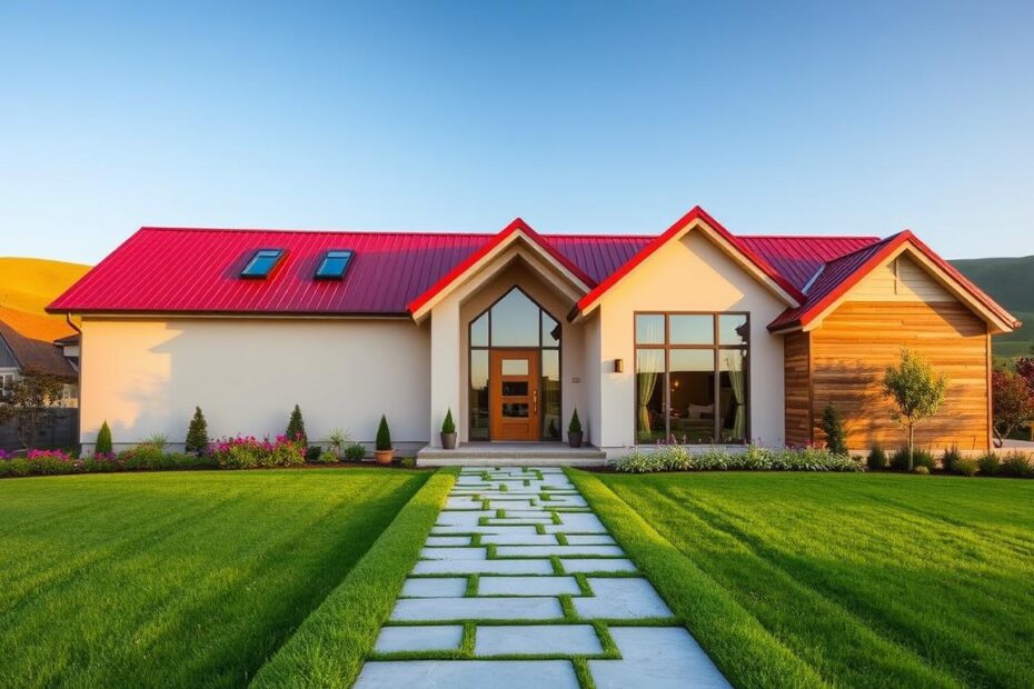 Jaka elewacja do czerwonego dachu