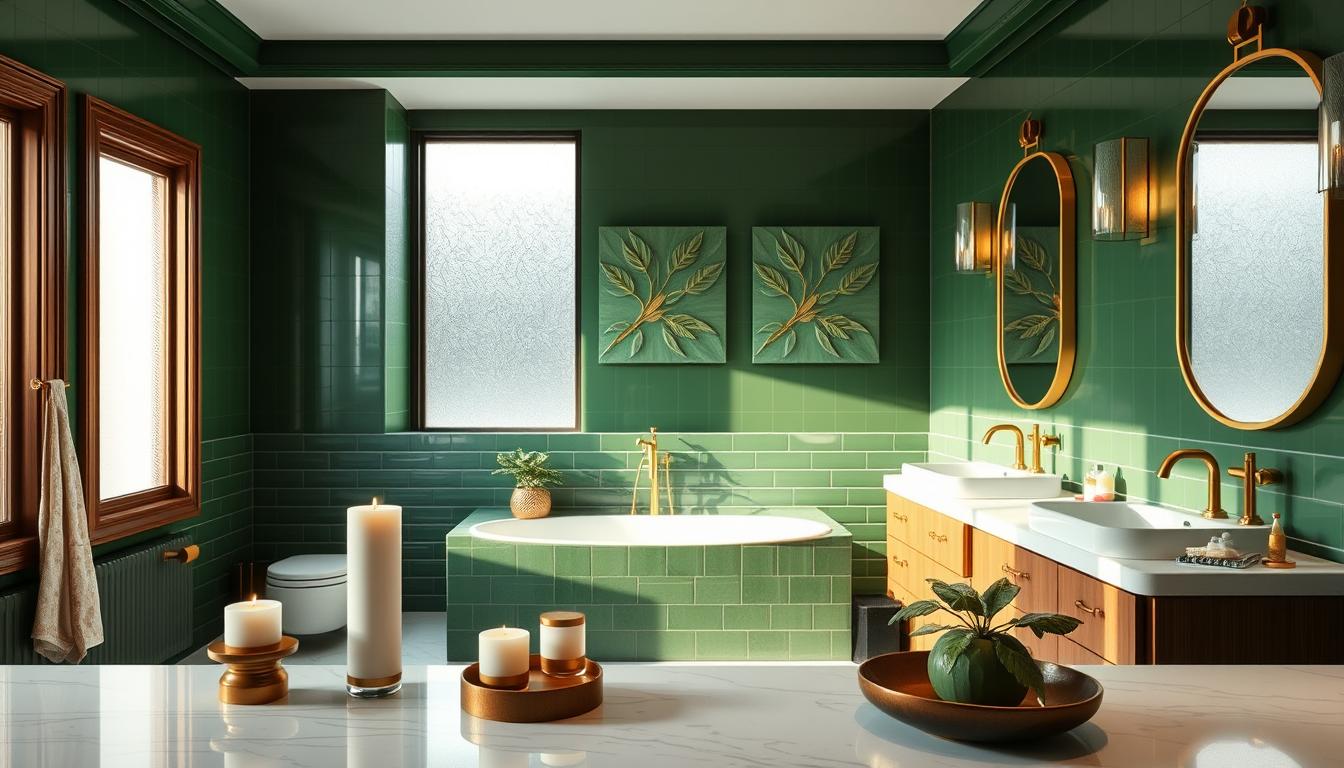 Zielona łazienka – jakie dodatki