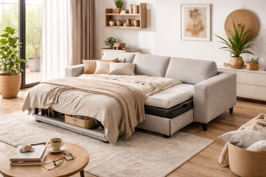 Sofa z funkcją spania do codziennego użytku